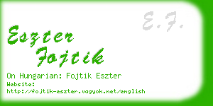 eszter fojtik business card